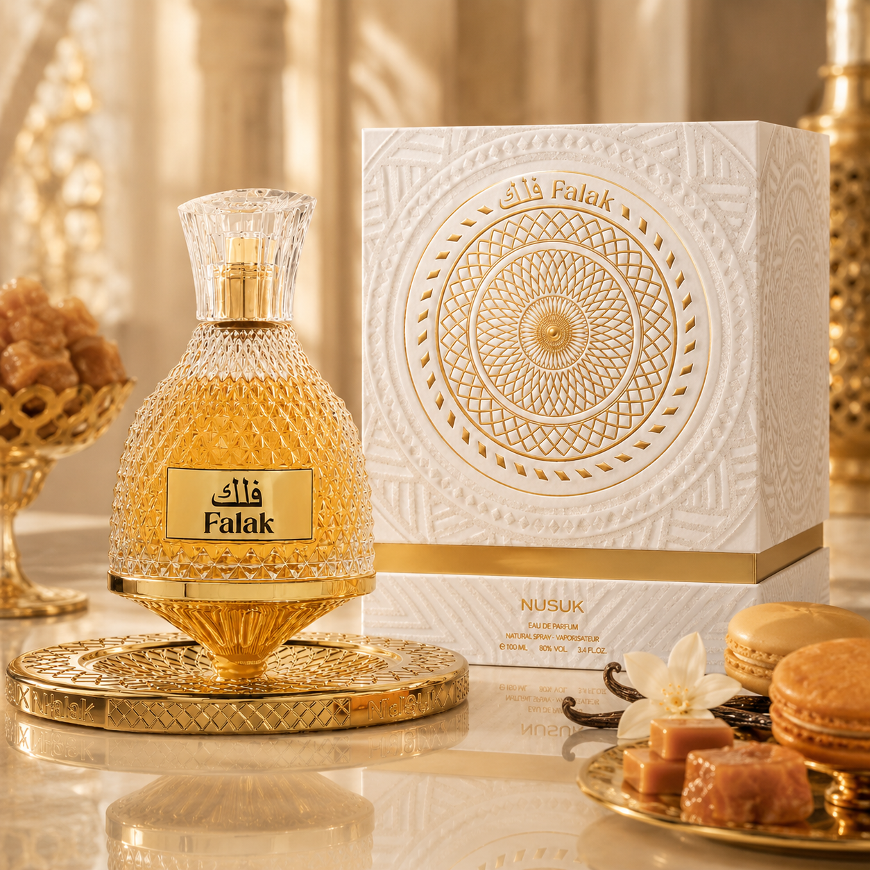 Nusuk Falak Eau de Parfum Spray for Unisex,3.4 Ounce