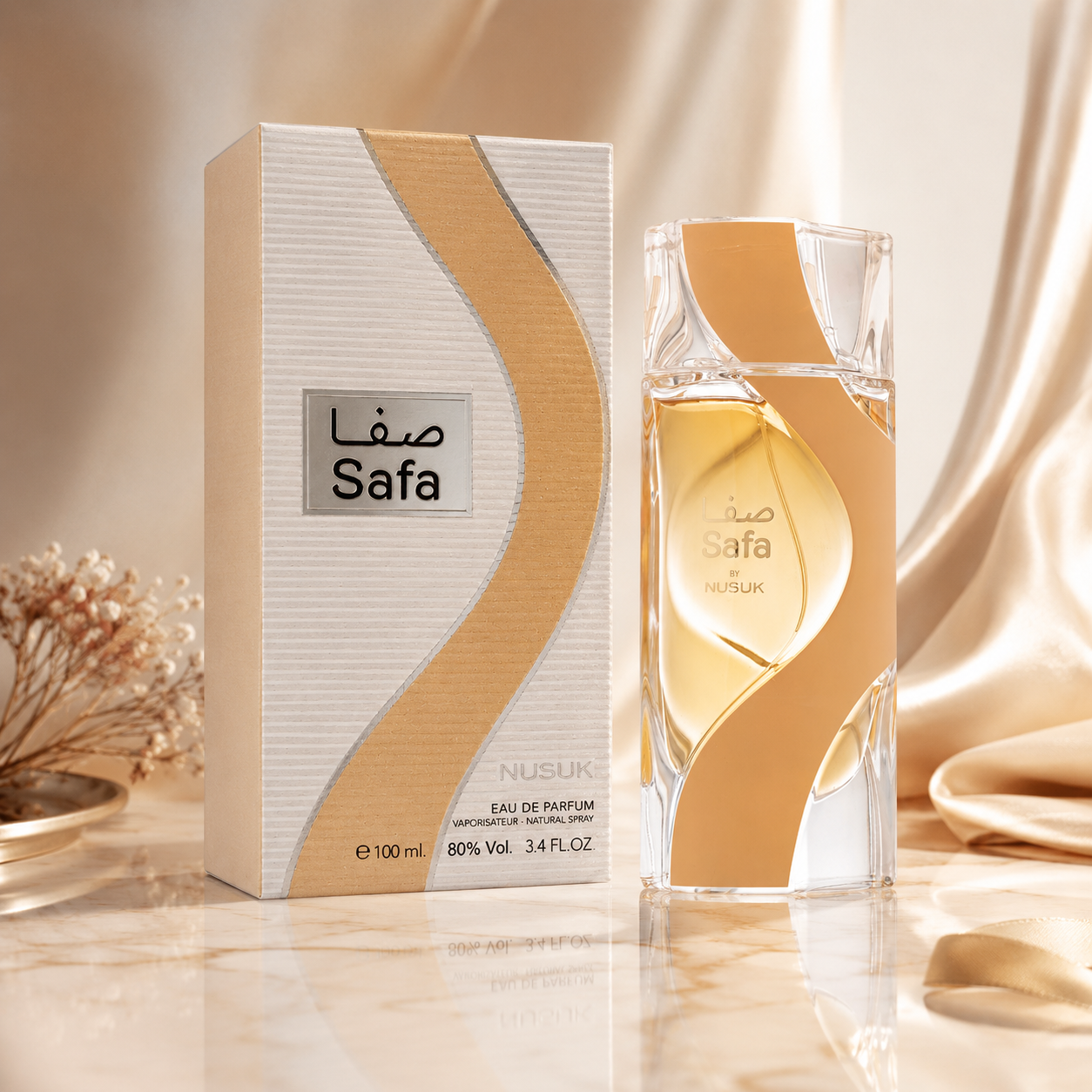 Nusuk Safa Eau de Parfum Spray for Unisex,3.4 Ounce