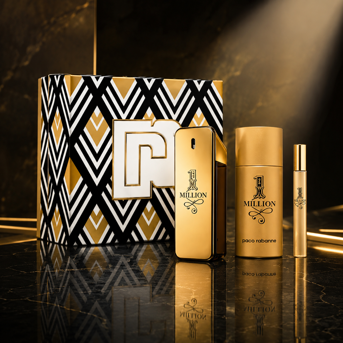 Paco Rabanne 1 Million Elixir 3-Piece Gift Set for Men (150ml Deodorant Edition)