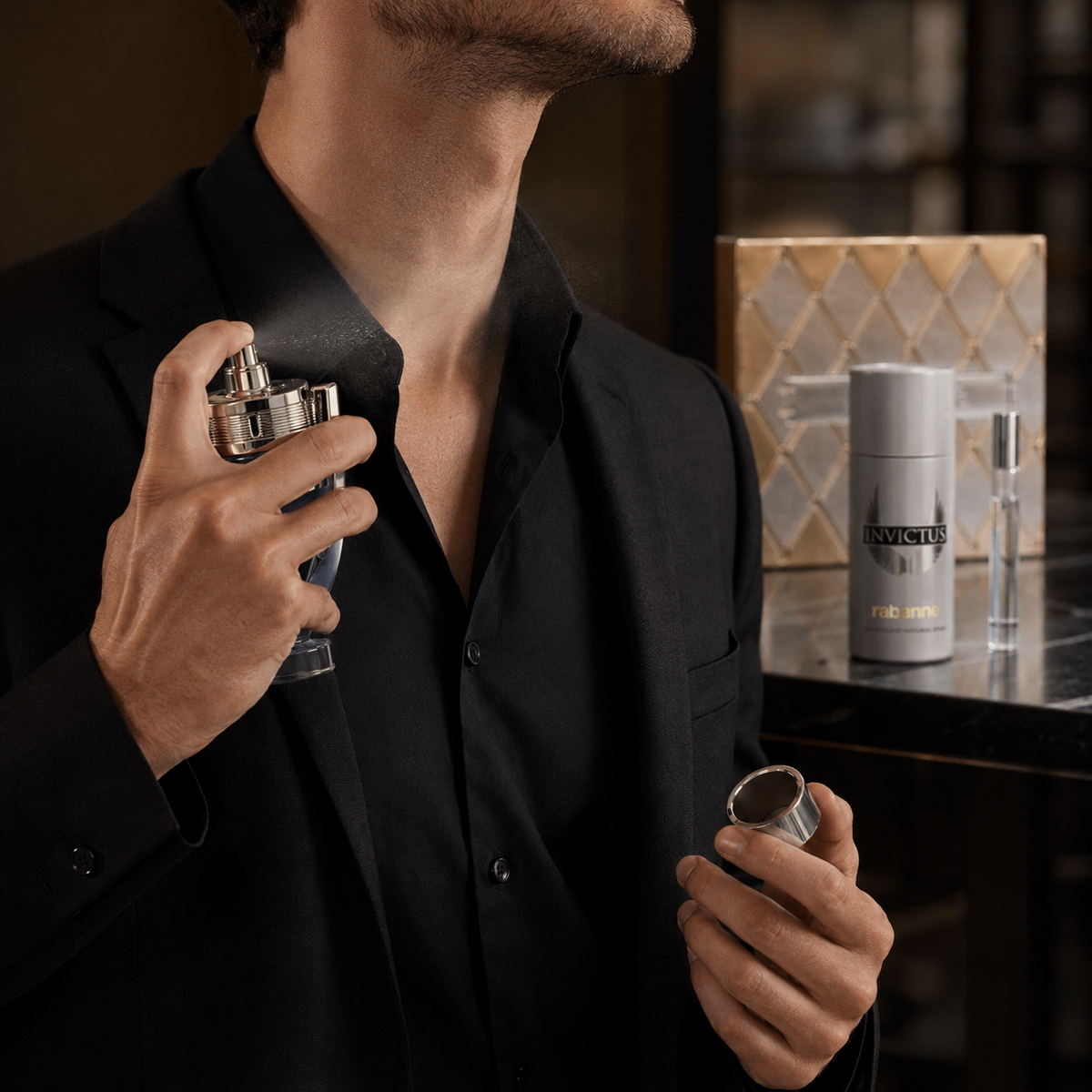 Paco Rabanne Invictus 3-Piece Travel Gift Set for Men