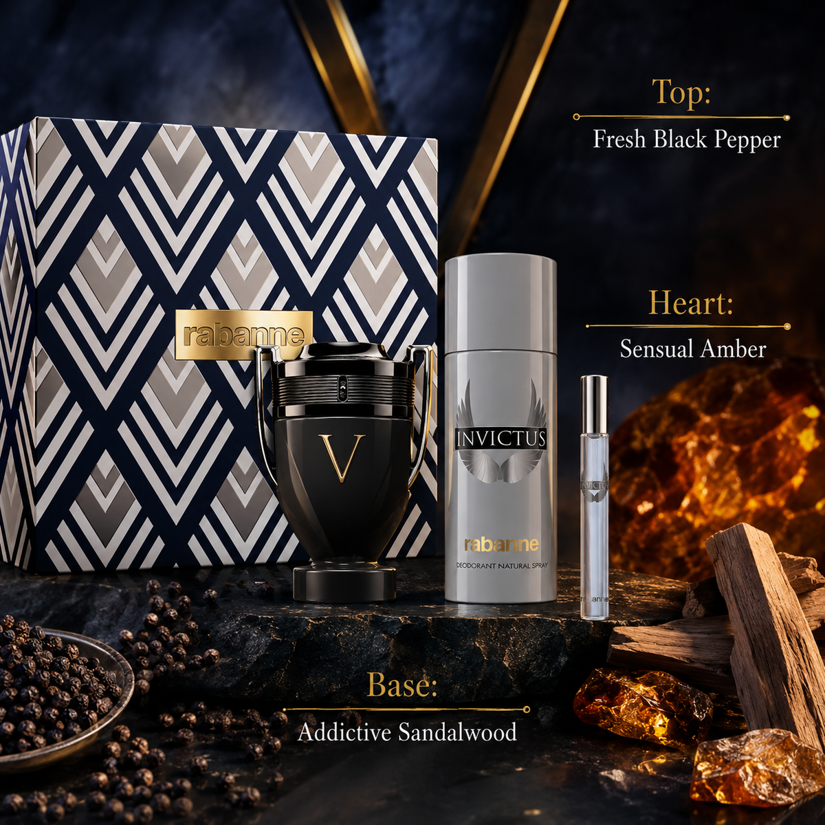 Paco Rabanne Invictus Victory Absolu 3-Piece Gift Set for Men