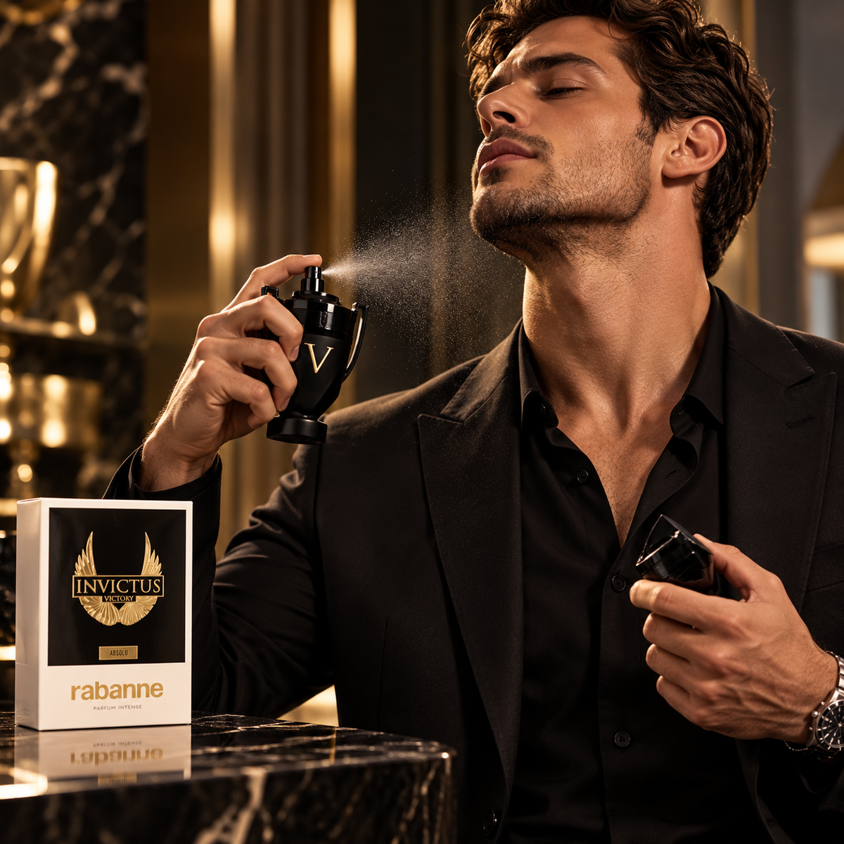 Paco Rabanne Invictus Victory Absolu Eau de Parfum for Men 3.4 Ounce