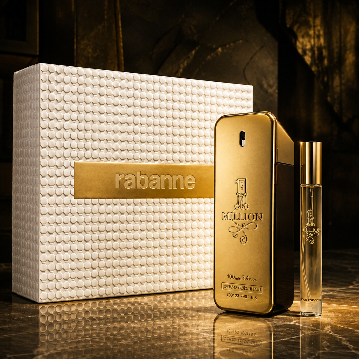 Paco Rabanne 1 Million 2-Piece Gift Set for Men (with Travel Spray)