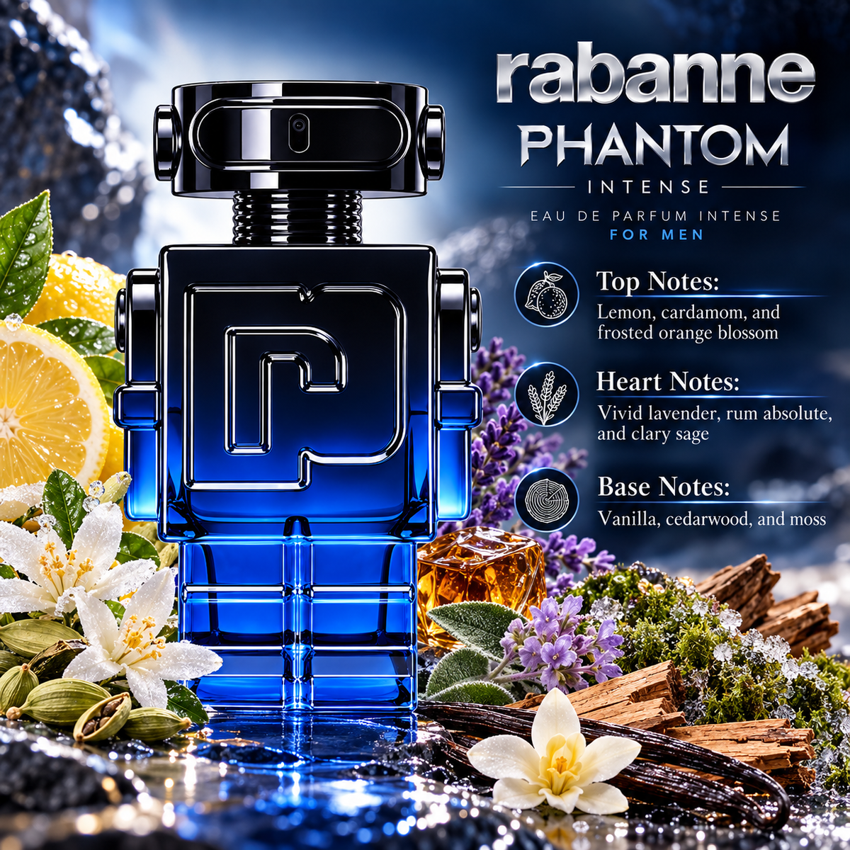Paco Rabanne Phantom Intense Eau de Parfum for Men, image 5