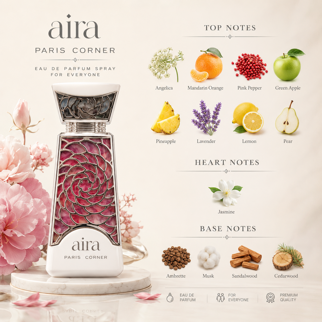 Fragancia Bella · Products · Paris Corner Aira Eau de Parfum Spray for Unisex 3.4 Ounce · Shopify