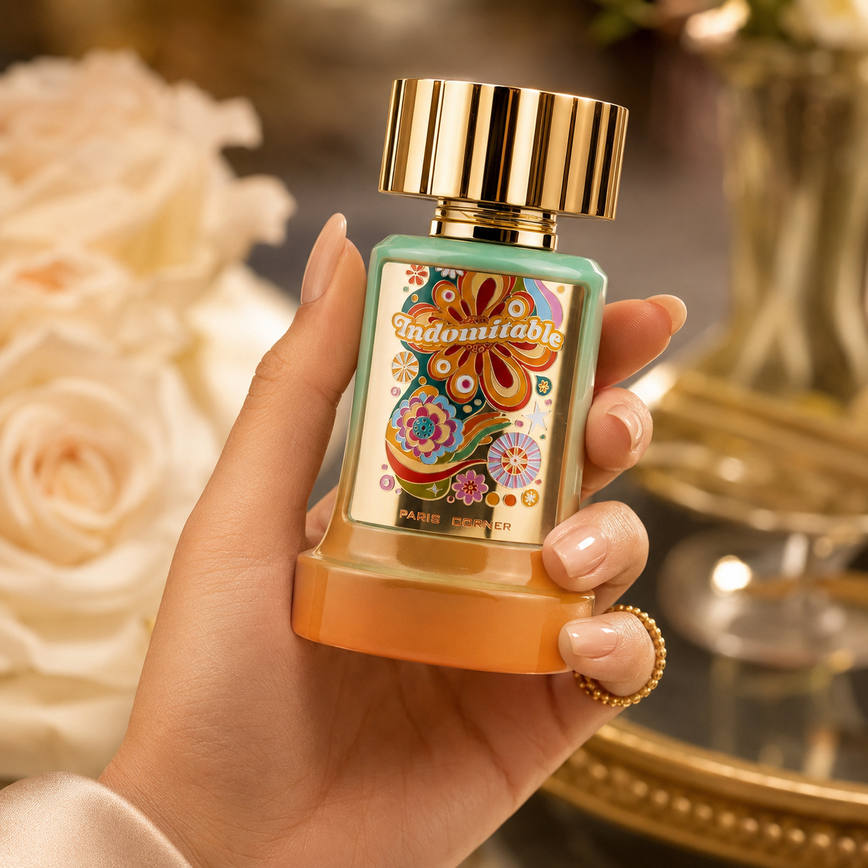 Paris Corner Indomitable fragrance notes with clementine, orange, apple, black pepper, neroli and amber