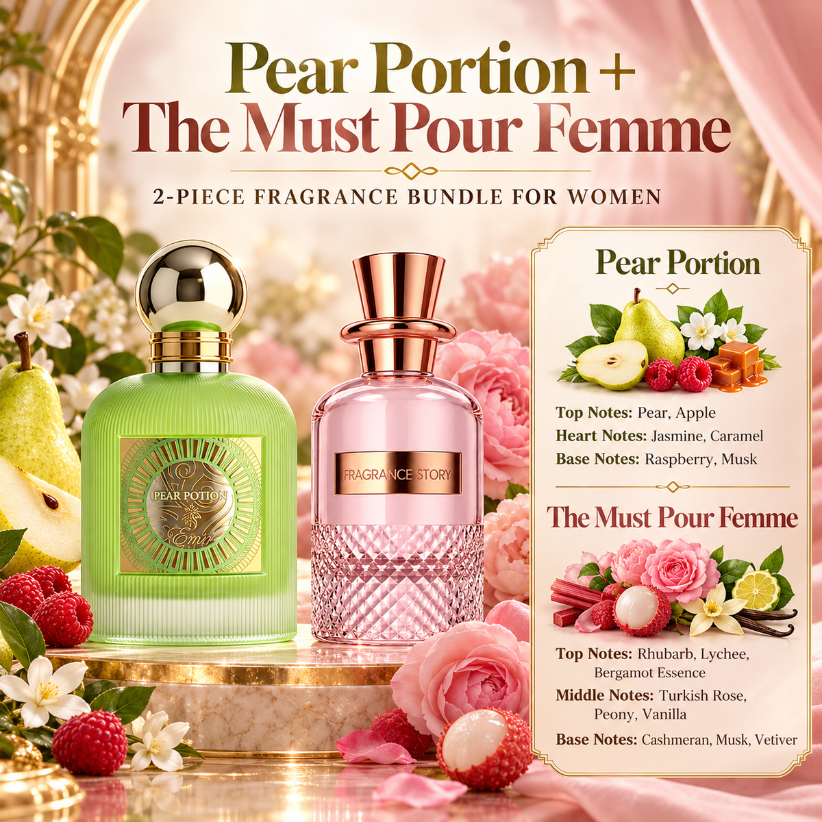Pear Portion & Fragrance Story The Must Pour Femme Bundle for Women, image 4