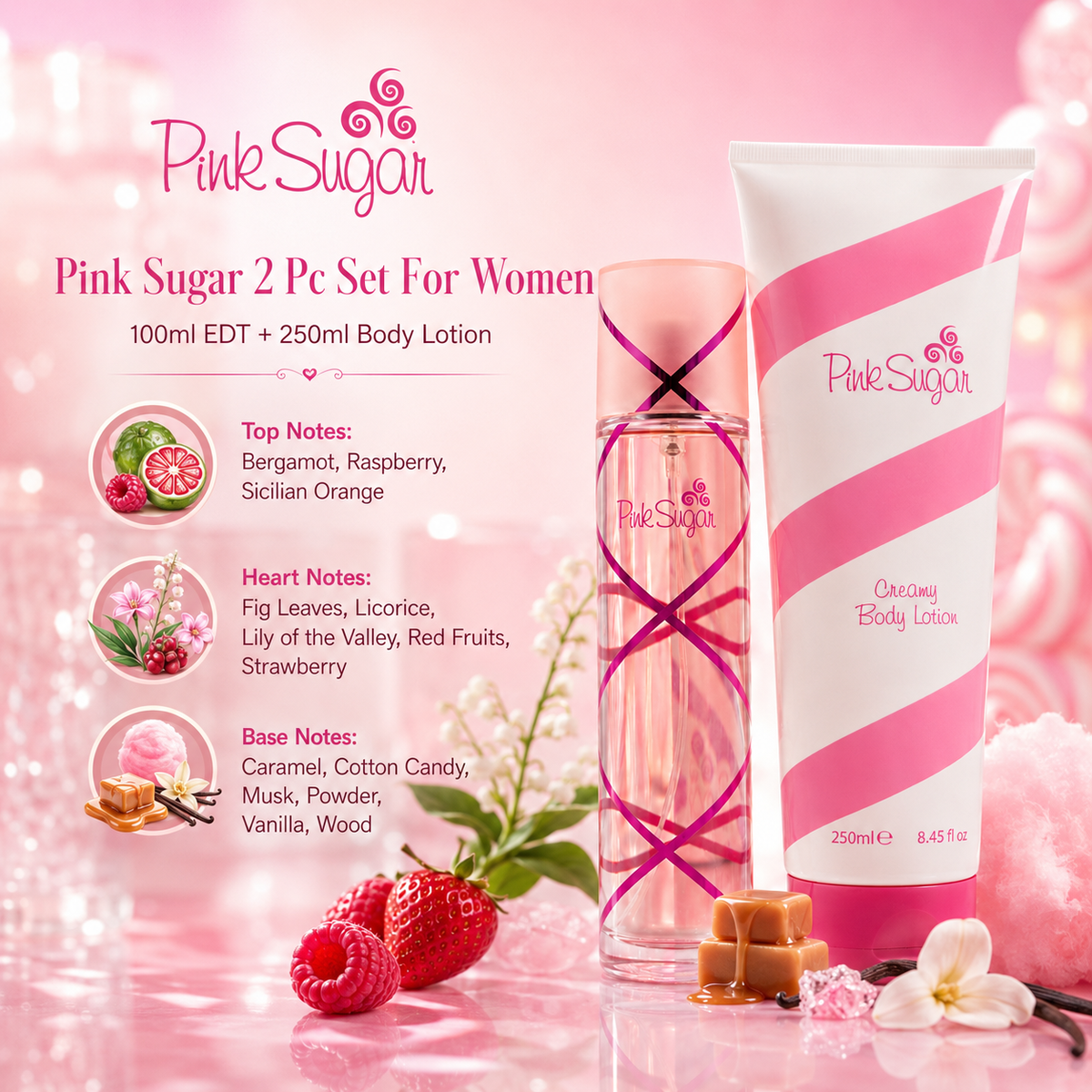 Aquolina Pink Sugar 2-Piece Gift Set for Women