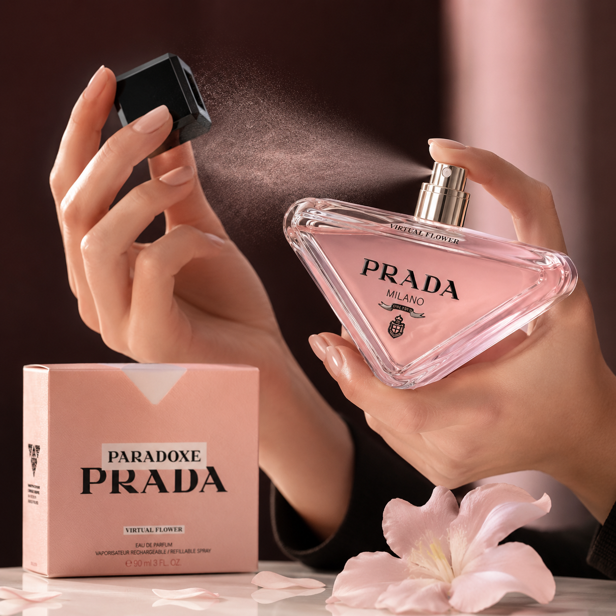 Prada Paradoxe Virtual Flower Eau de Parfum for Women 3.0 Ounce