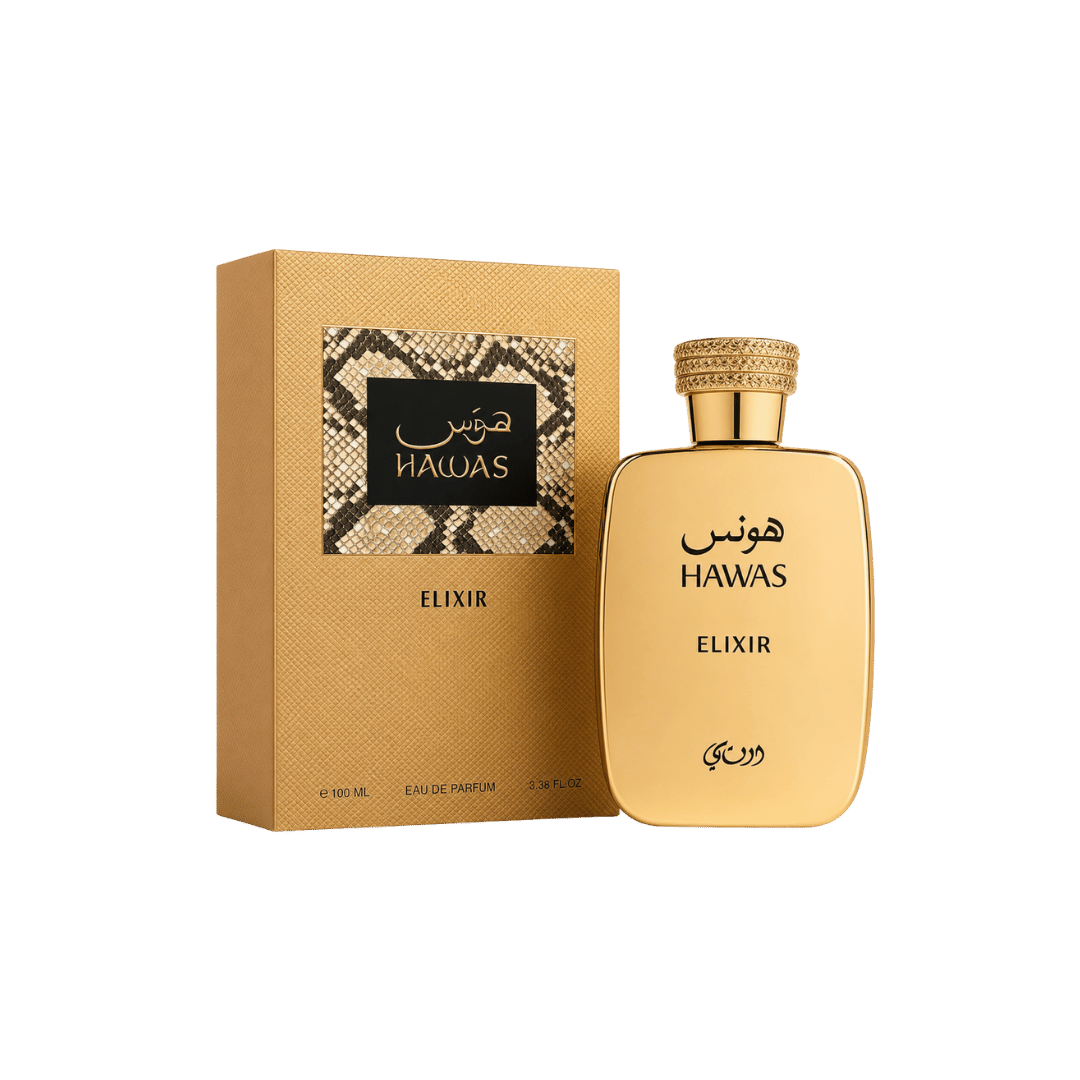 RASASI Hawas Elixir Eau De Parfum Spray for Men, 3.4 Ounce