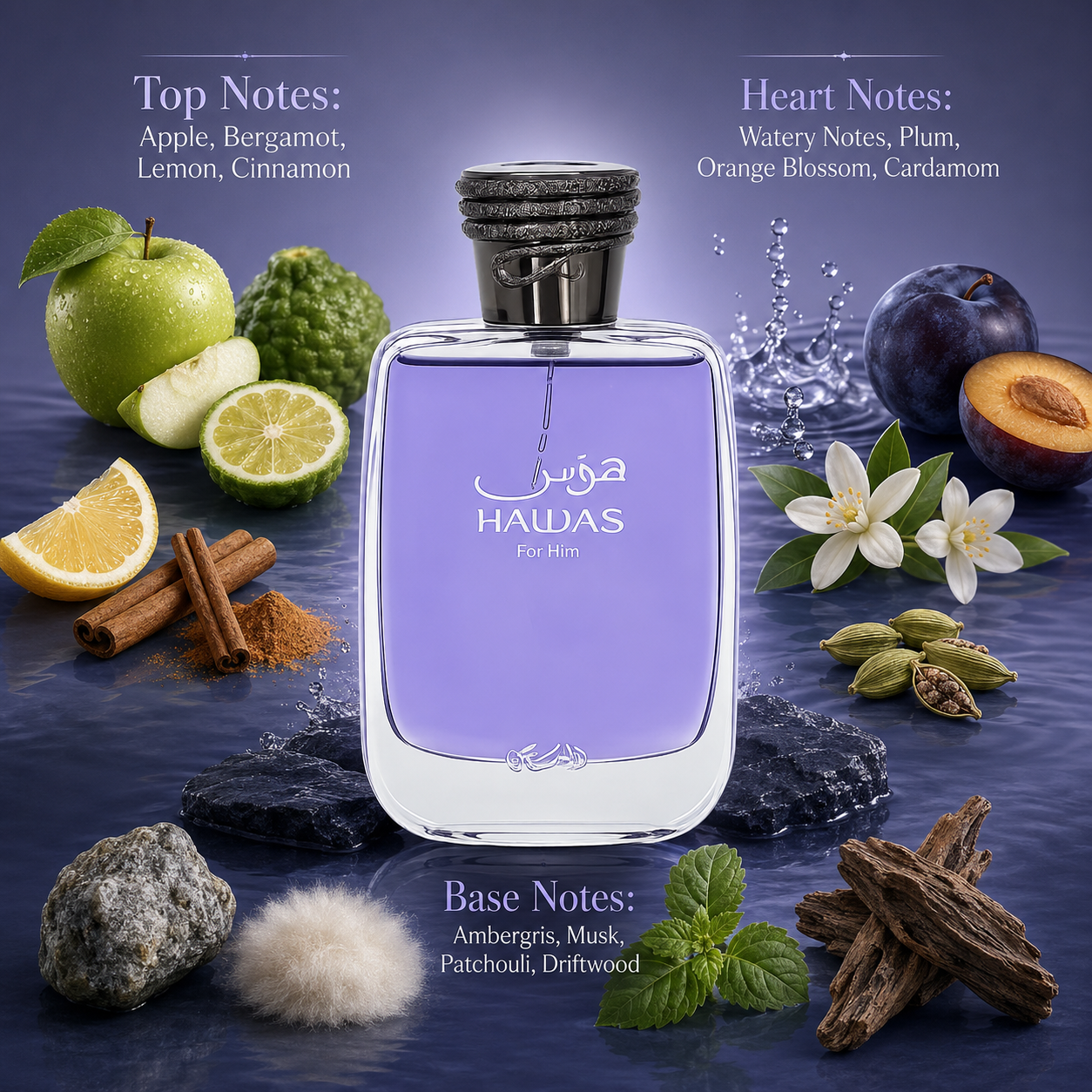 RASASI Hawas For Men Eau de Parfum Spray 3.4 Oz