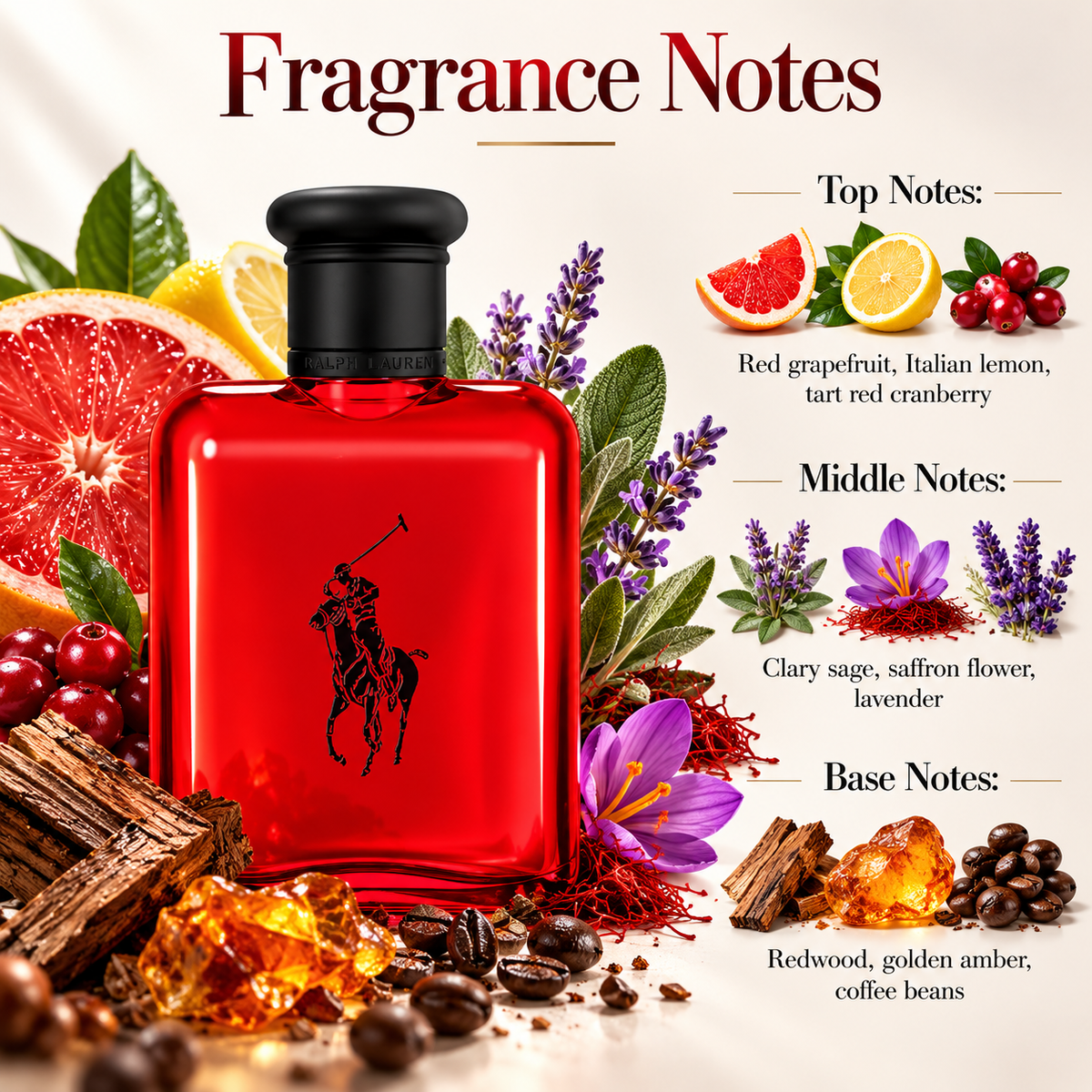 Ralph Lauren Polo Red Eau de Toilette for Men 4.2 Ounce