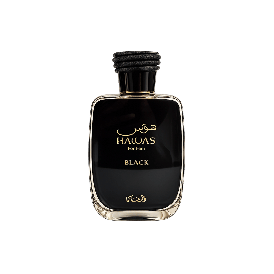 Rasasi Hawas Black Eau de Parfum Spray for Men 3.4 Ounce