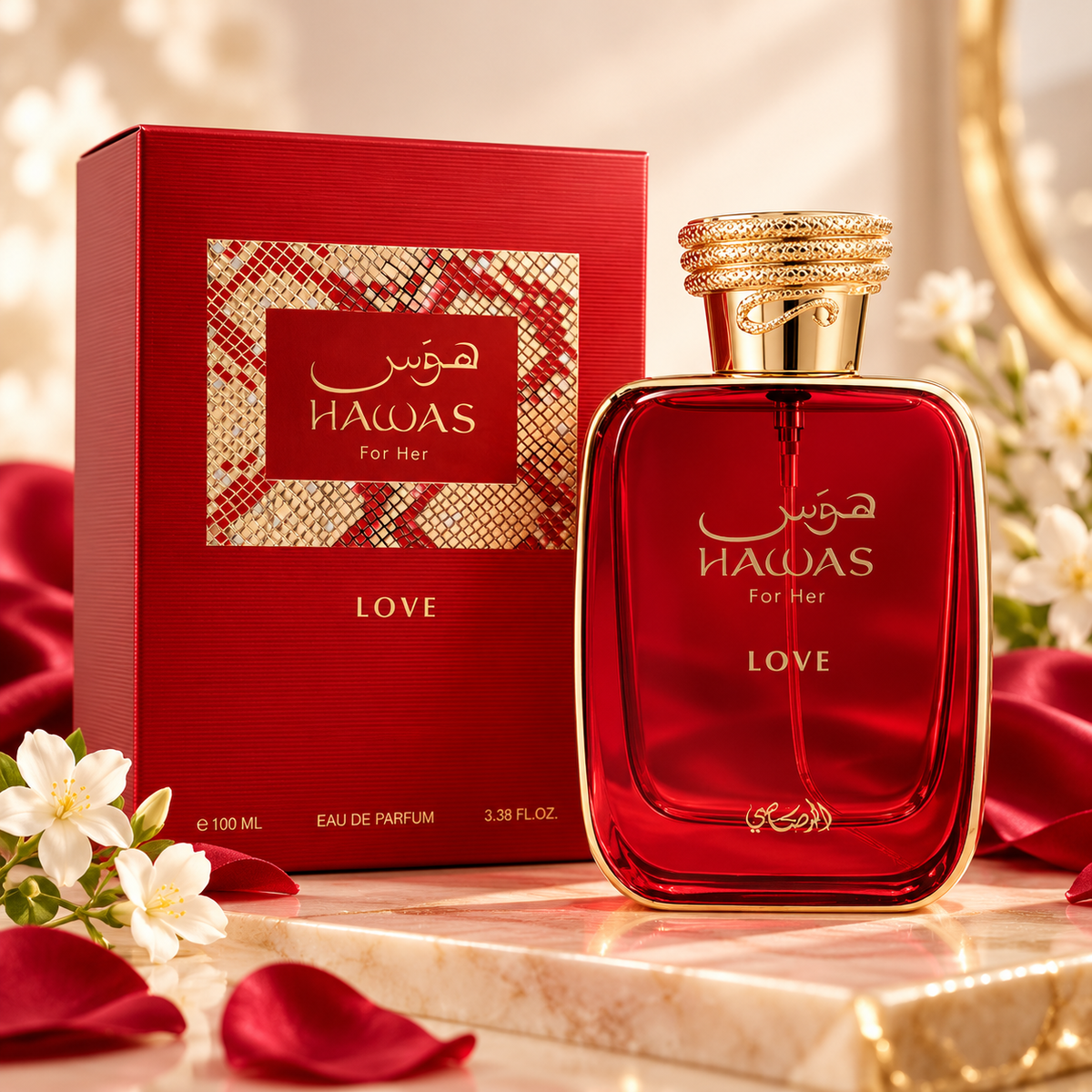 Rasasi Hawas Love For Her Eau de Parfum for Women 3.4 Ounce