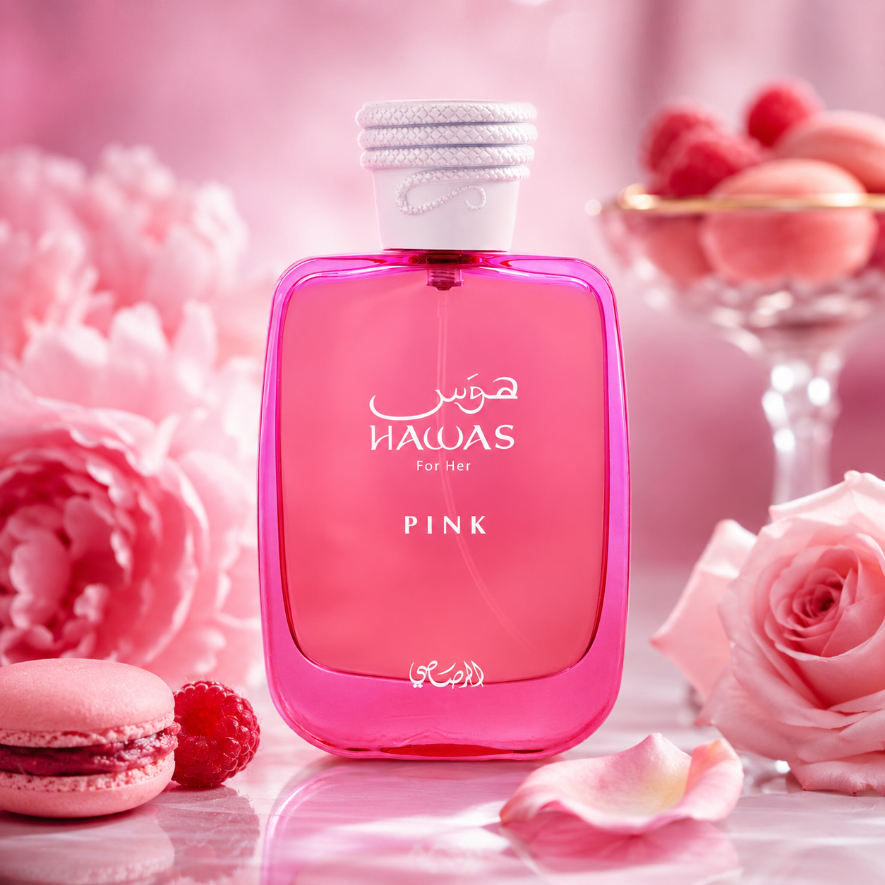 Rasasi Hawas Pink Eau de Parfum Spray for Women 3.4 Ounce