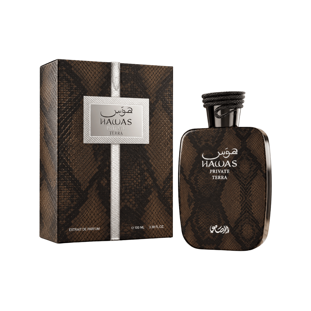 Rasasi Hawas Private Terra Extrait de Parfum for Unisex, 3.38 Ounce