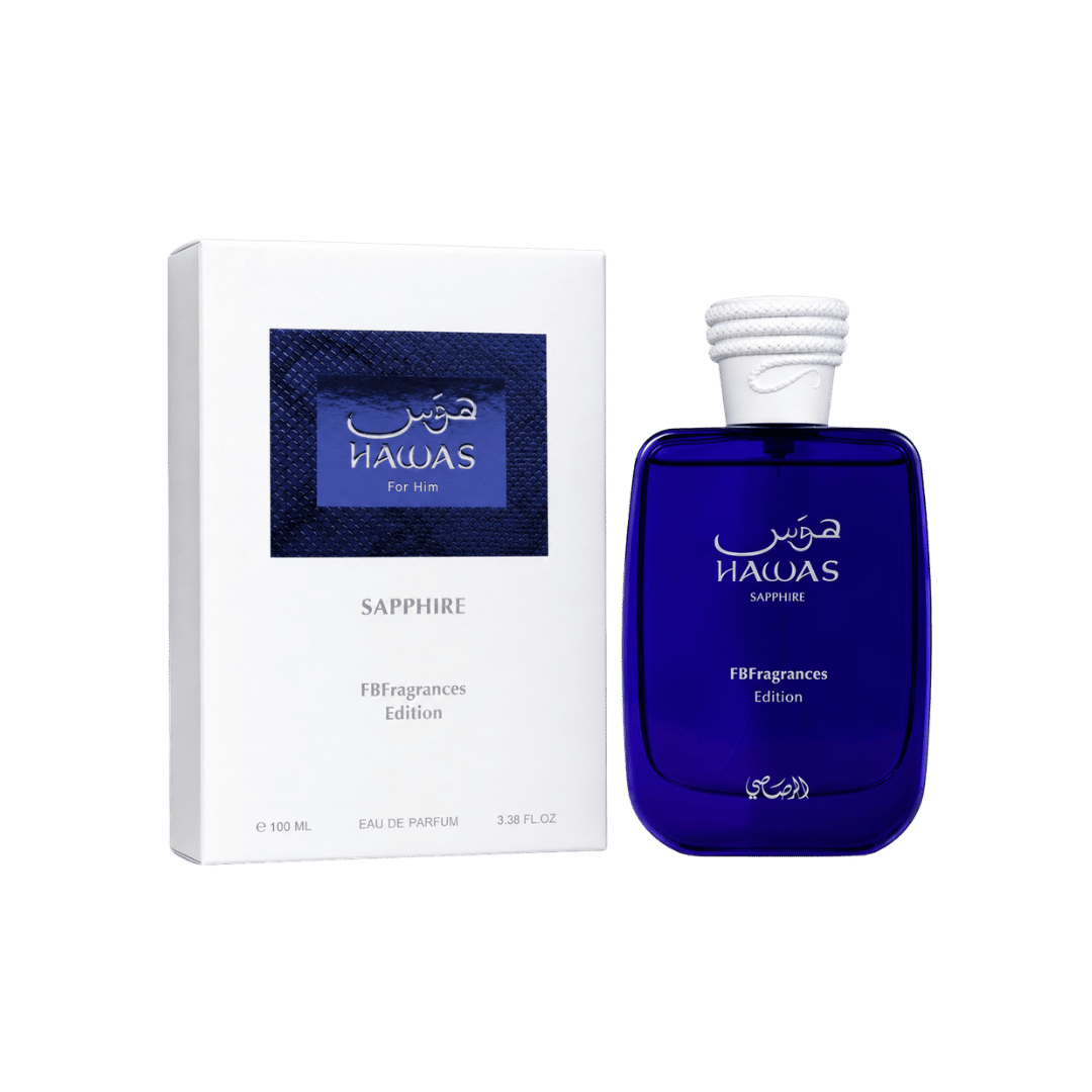 Rasasi Hawas Sapphire FB Fragrances Edition Eau de Parfum Spray for Men 3.4 Ounce