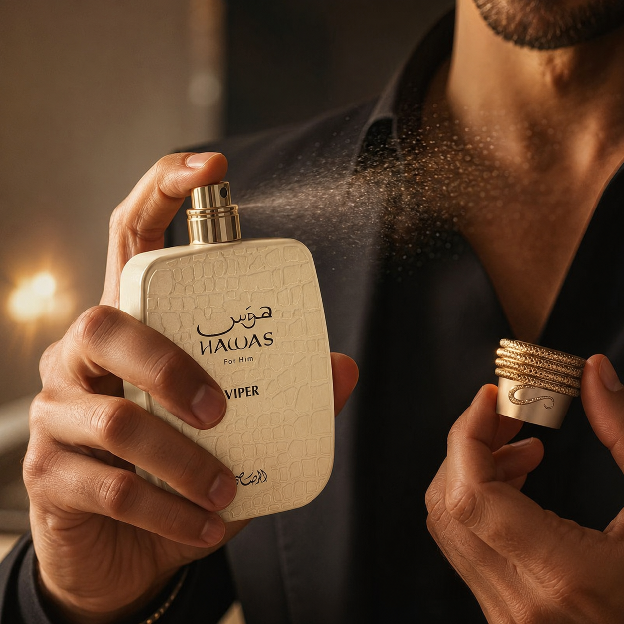 Rasasi Hawas Viper Eau de Parfum Spray for Men 3.4 Ounce