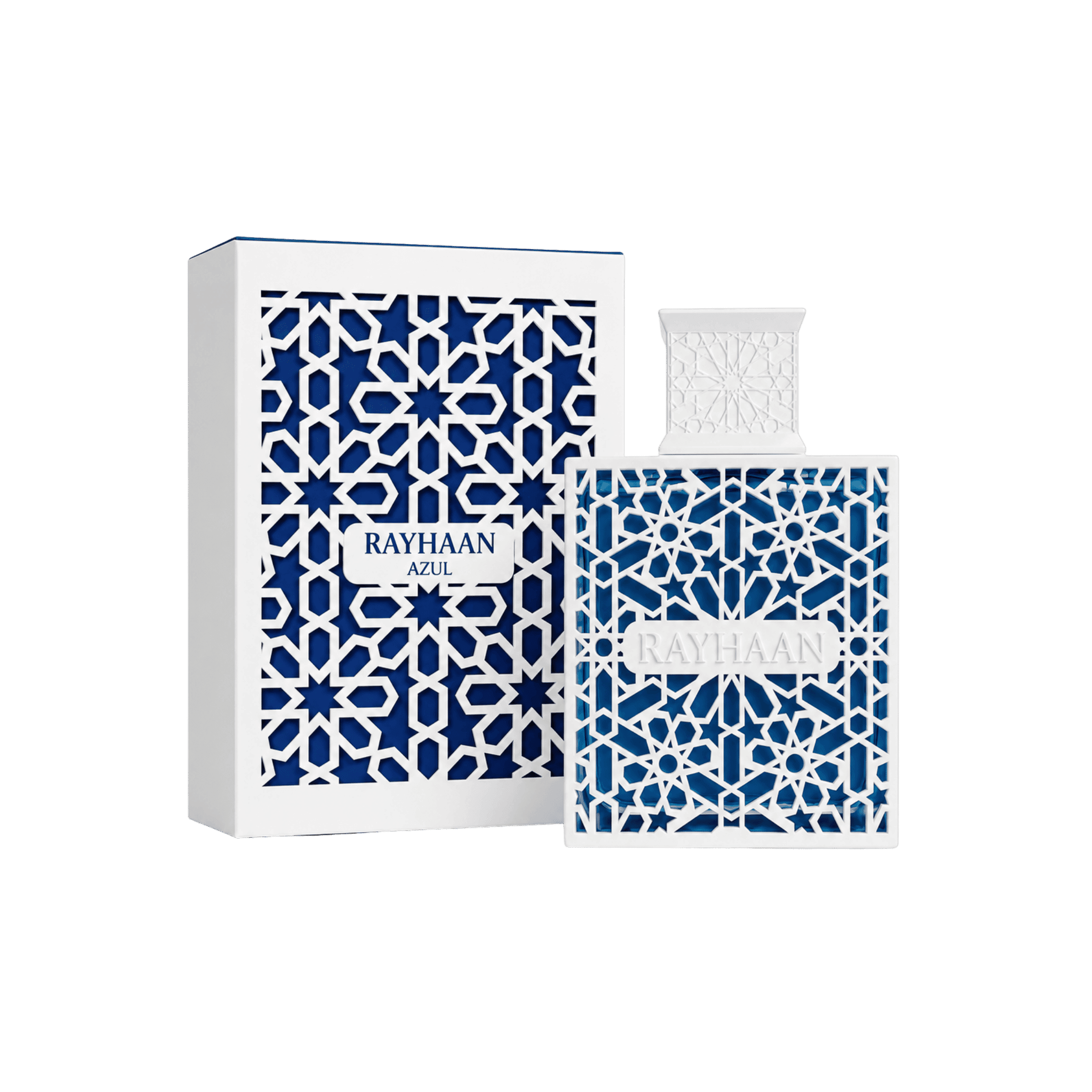 Rayhaan Azul Eau de Parfum 3.4 oz bottle with retail box