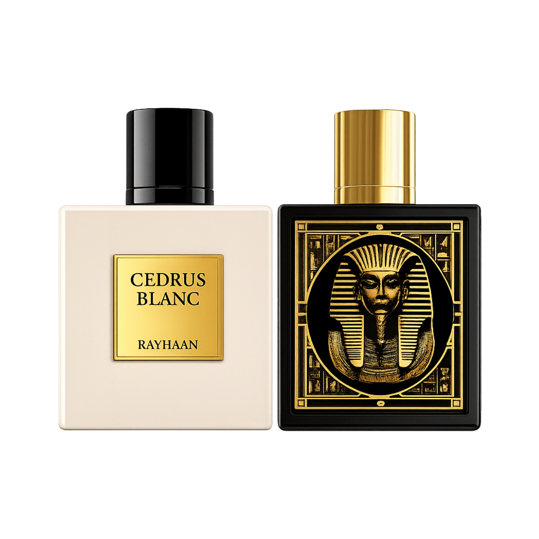 Rayhaan Cedrus Blanc & Rayhaan Pharaoh Fragrance Bundle for Unisex