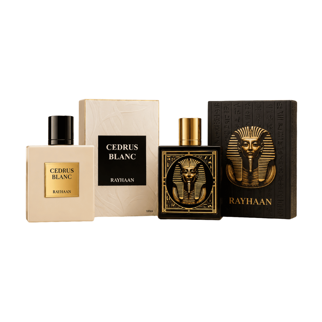 Rayhaan Cedrus Blanc & Rayhaan Pharaoh Fragrance Bundle for Unisex