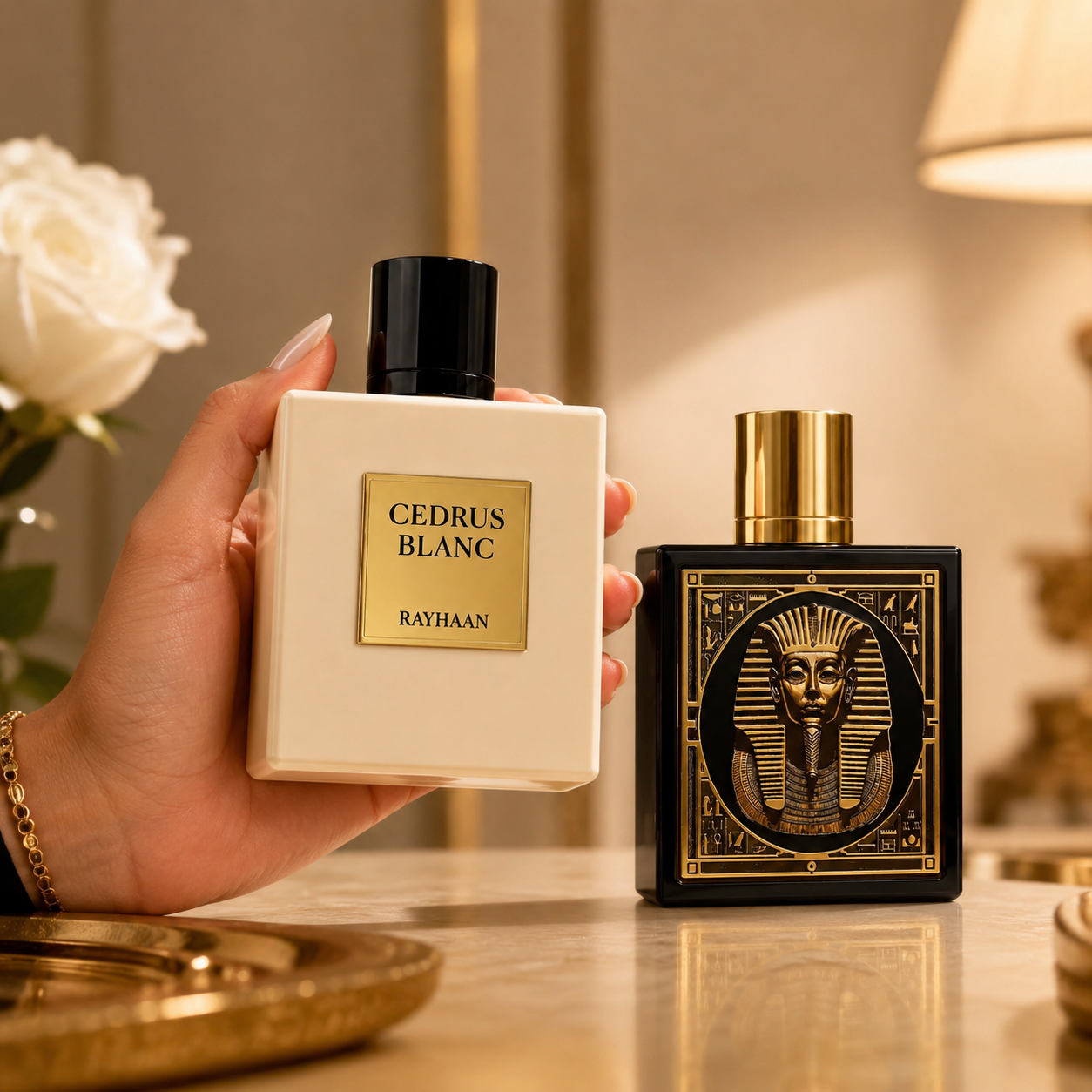 Rayhaan Cedrus Blanc & Rayhaan Pharaoh Fragrance Bundle for Unisex