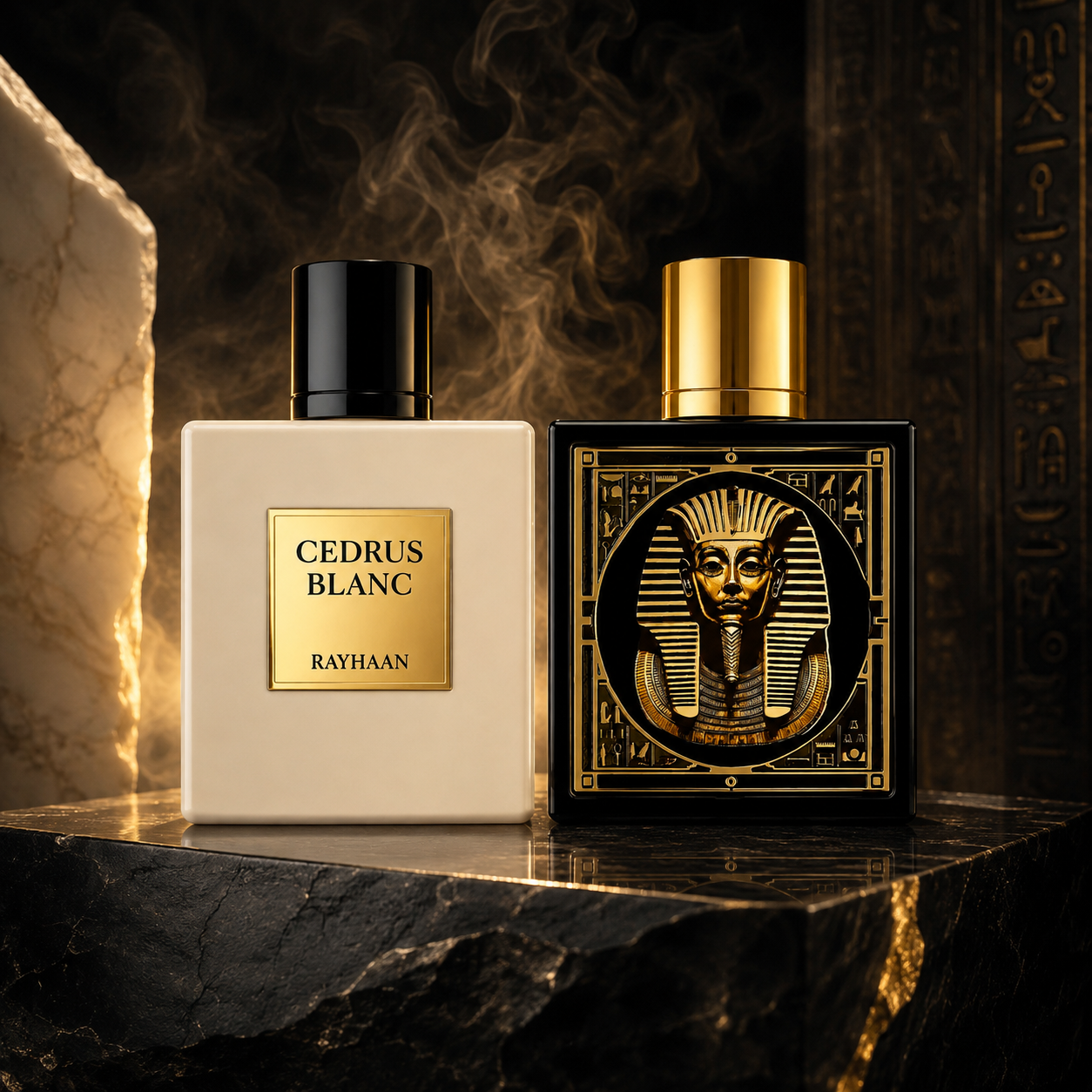 Rayhaan Cedrus Blanc & Rayhaan Pharaoh Fragrance Bundle for Unisex