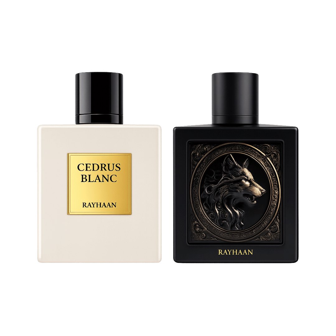 Rayhaan Cedrus Blanc & Rayhaan Wolf Fragrance Bundle for Unisex