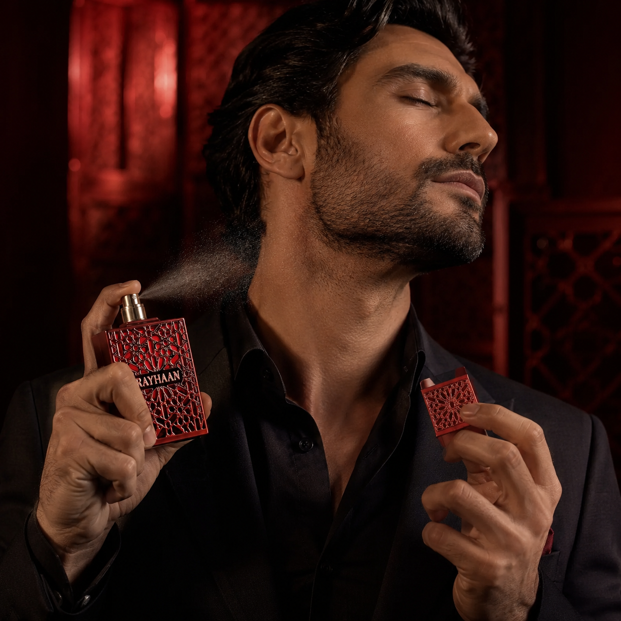 Rayhaan Crimson Eau de Parfum Spray for Unisex 3.4 Ounce
