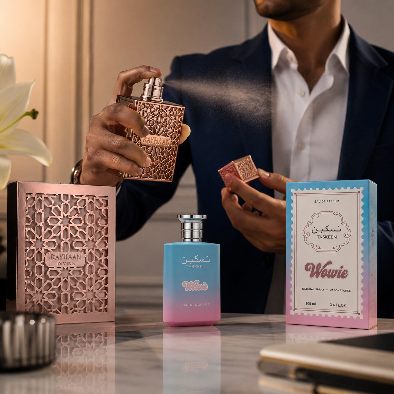 Fragrance Bundle – Rayhaan Divine & Paris Corner Taskeen Wowie for Unisex
