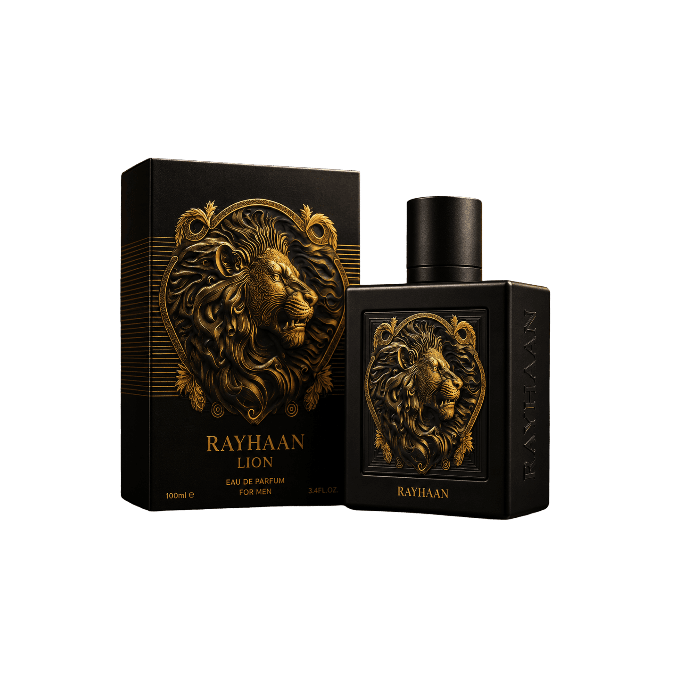 Rayhaan Lion Eau de Parfum for Men, 3.4 Ounce