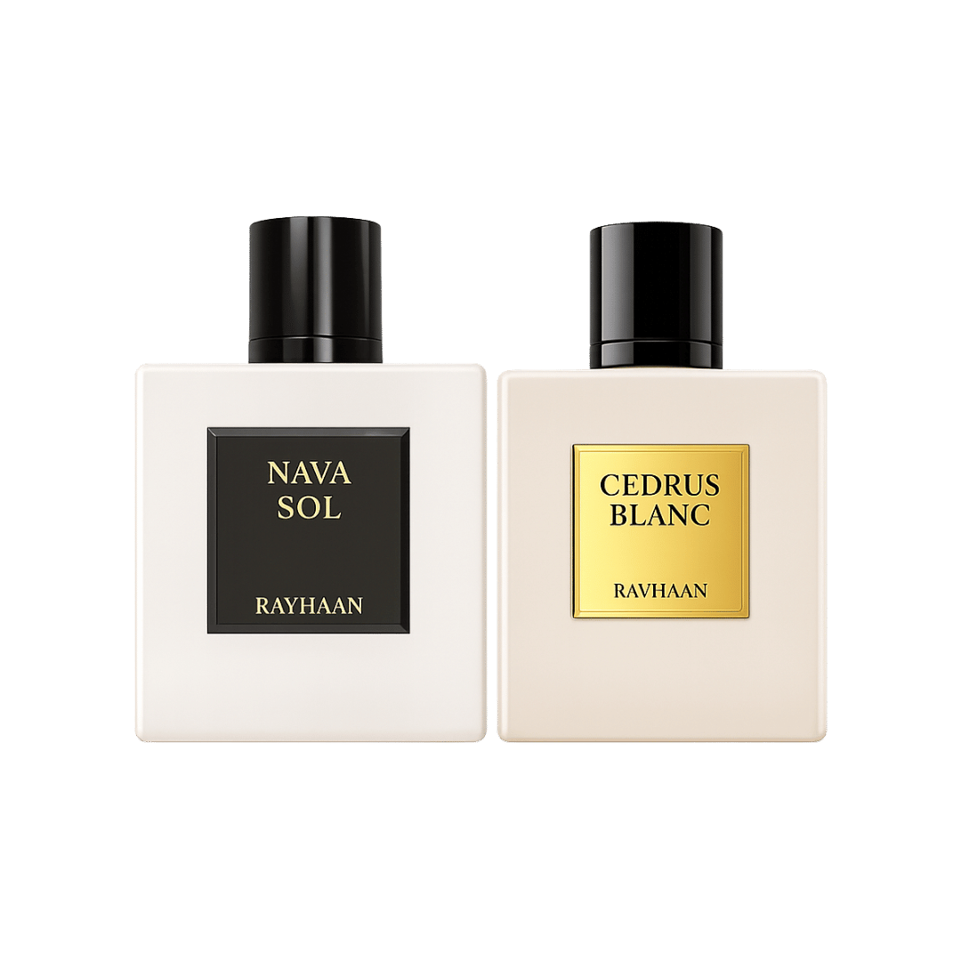 Rayhaan Cedrus Blanc & Nava Sol Fragrance Bundle for Unisex