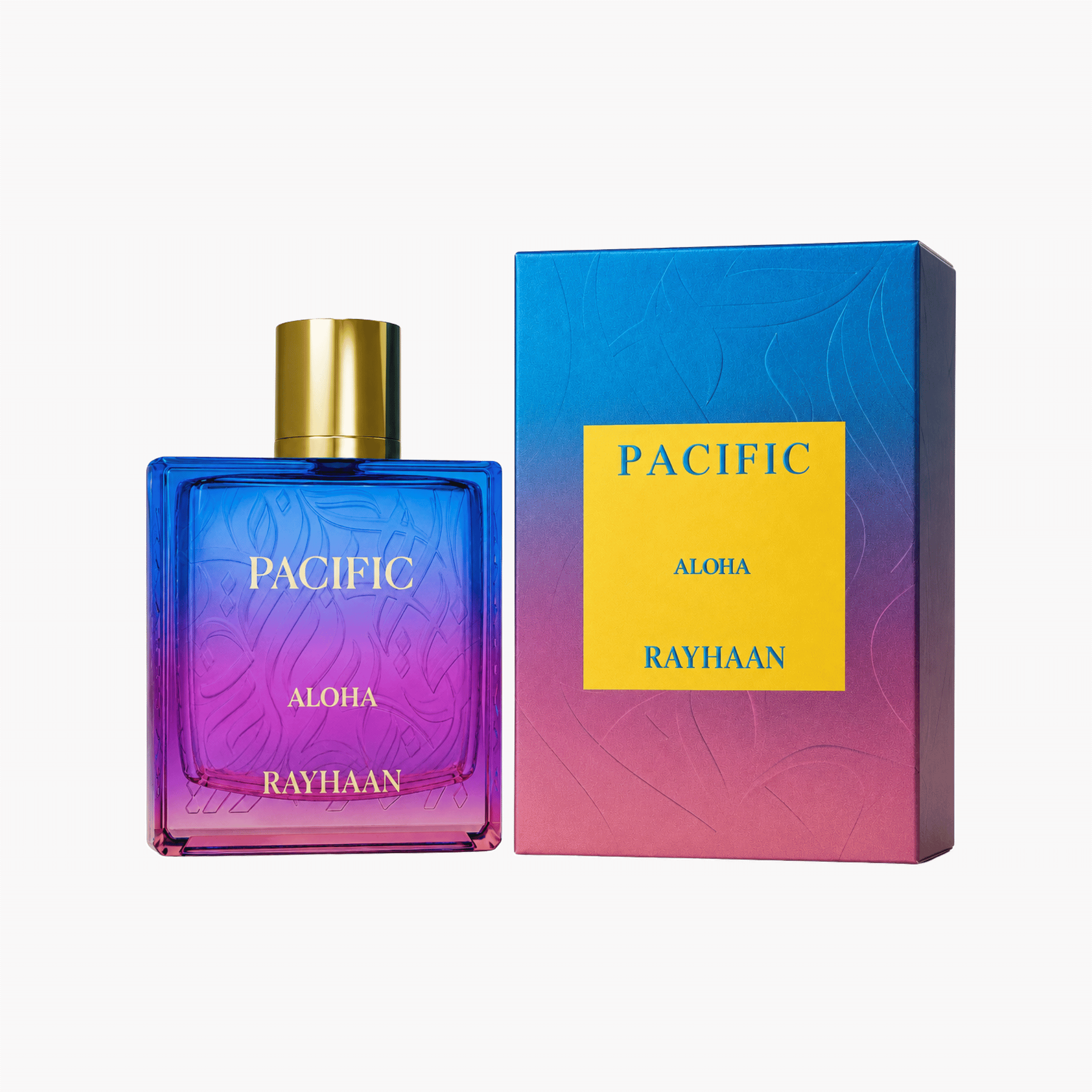 Rayhaan Pacific Aloha Eau de Parfum 3.4 oz bottle with retail box