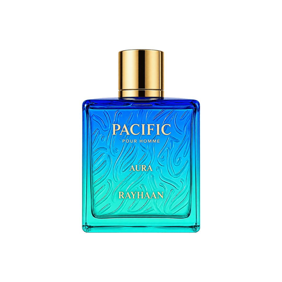 Rayhaan Pacific Aura Eau de Parfum Spray for Men 3.4 Ounce