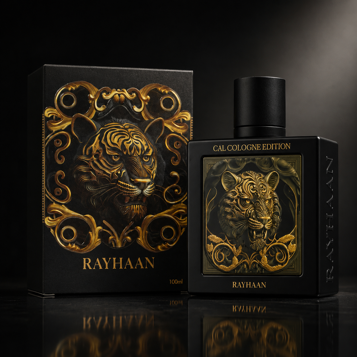 Rayhaan Tiger Cal Cologne Edition Extrait de Parfum Spray for Unisex,3.4 Ounce