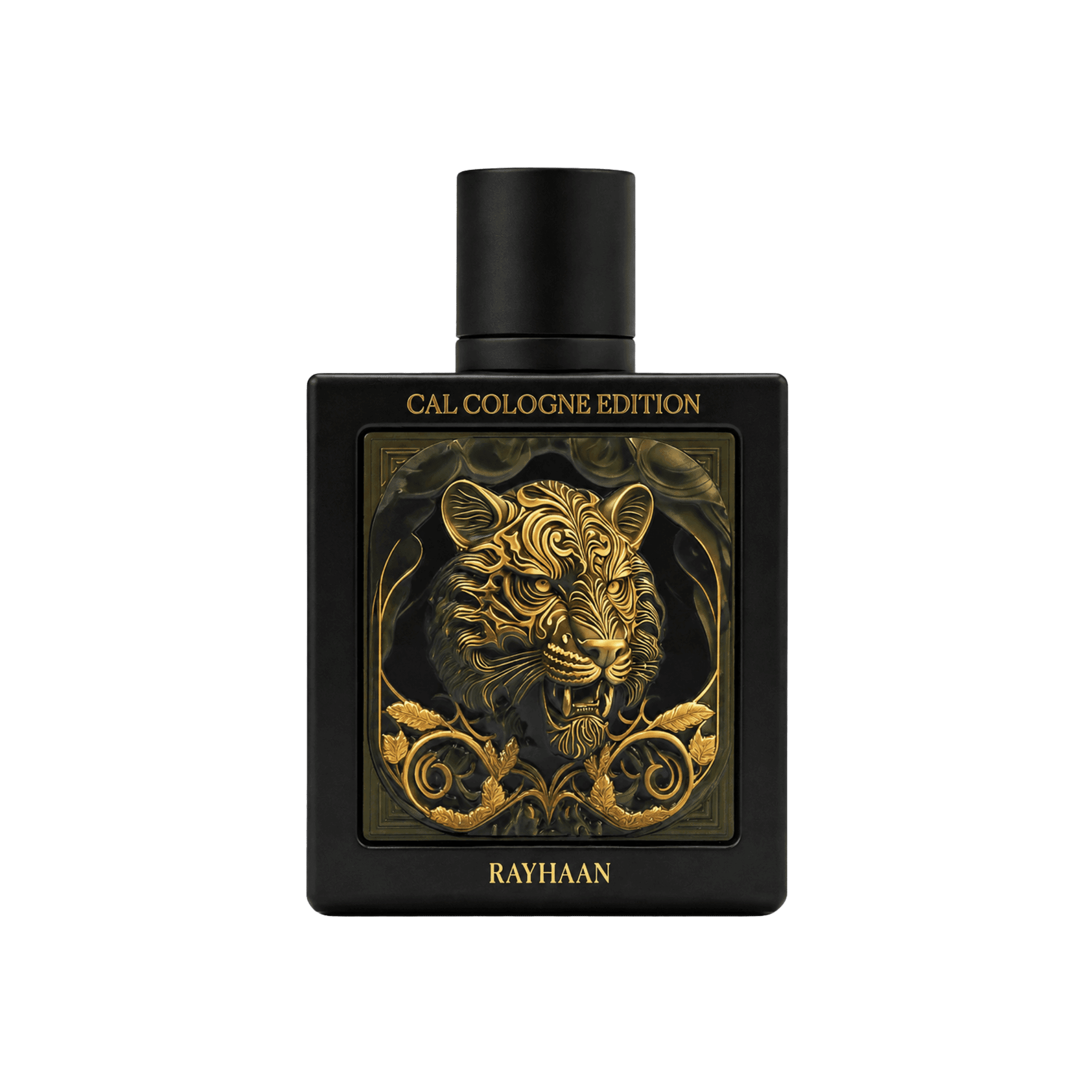 Rayhaan Tiger Cal Cologne Edition Extrait de Parfum 3.4 oz unisex fragrance bottle