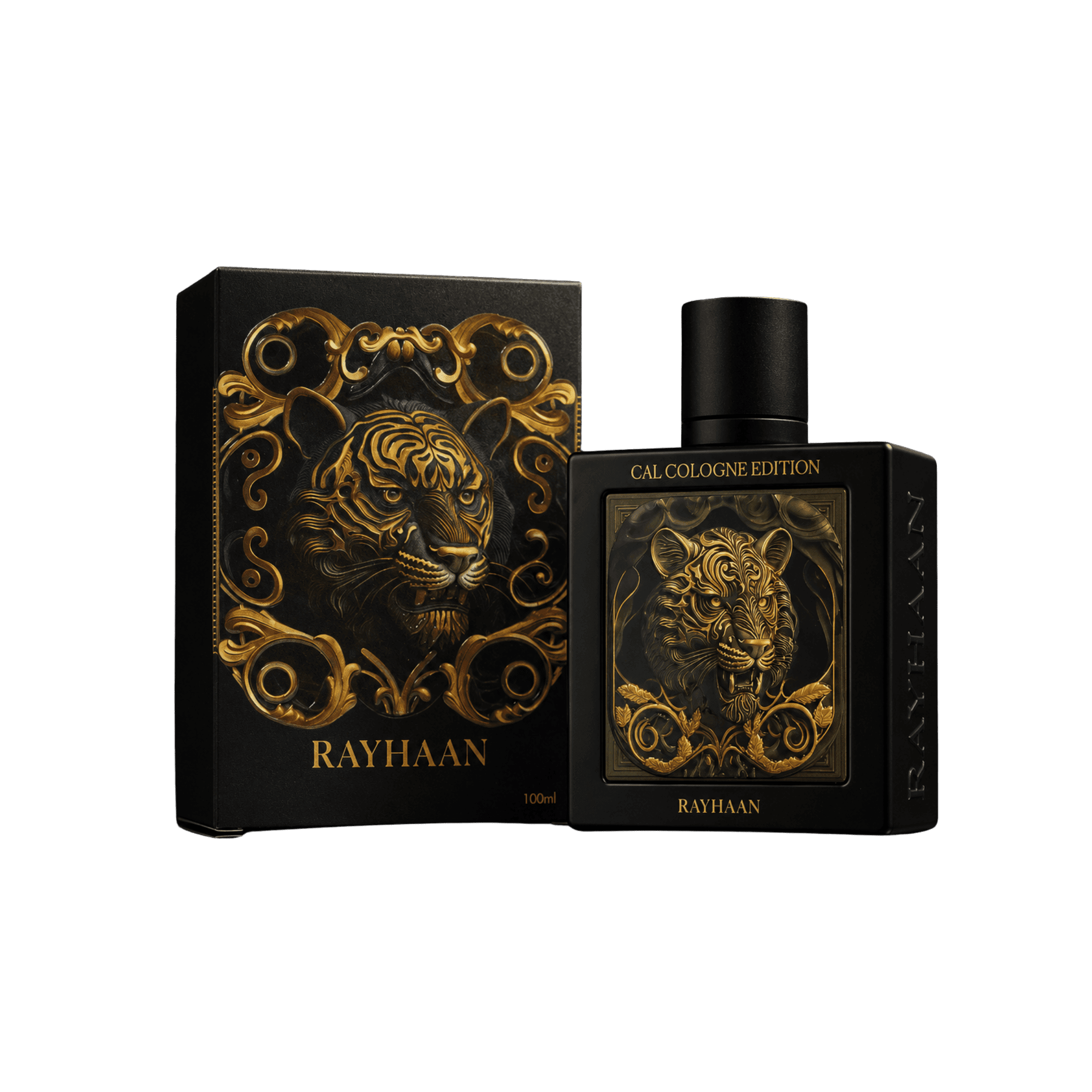 Rayhaan Tiger Cal Cologne Edition Extrait de Parfum 3.4 oz bottle with retail box
