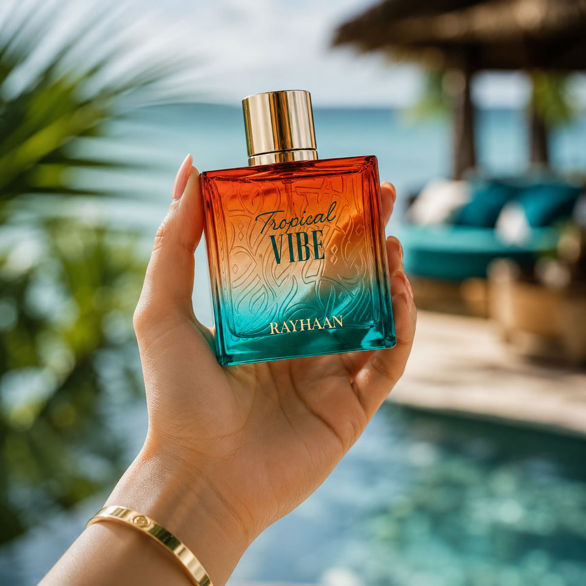 Rayhaan Tropical Vibe Eau de Parfum Spray for Unisex, 3.4 Ounce