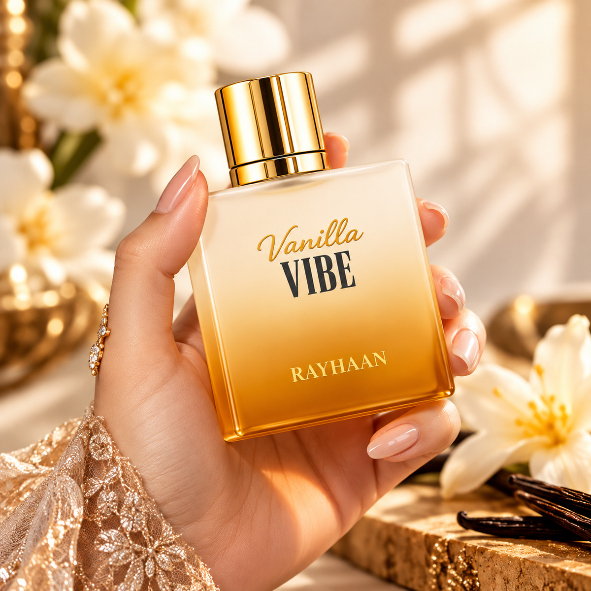 Rayhaan Vanilla Vibe Eau de Parfum Spray for Unisex 3.4 Ounce