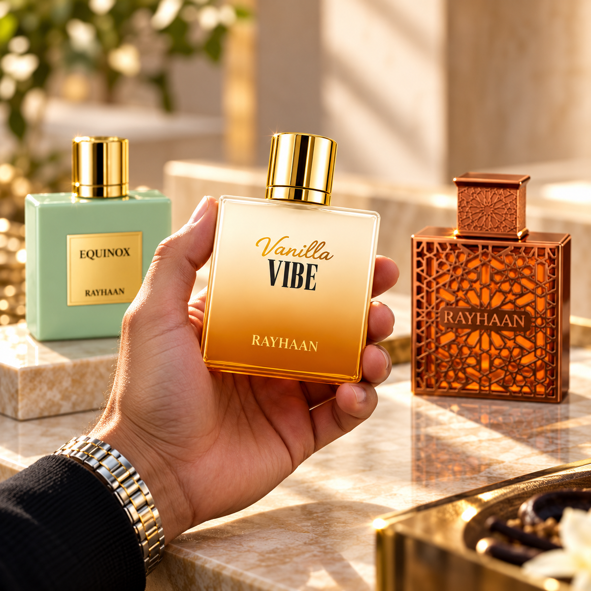 Rayhaan Vanilla Vibe + Rayhaan Vantage + Rayhaan Equinox 3-Piece Fragrance Bundle for Unisex