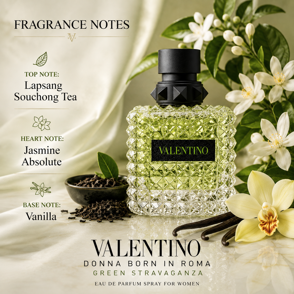 Valentino Donna Born in Roma Green Stravaganza Eau de Parfum for Women 1.70 Ounce