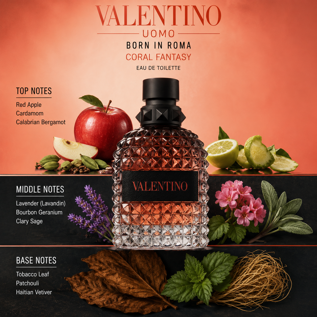 Valentino Uomo Born in Roma Coral Fantasy Eau de Toilette for Men 1.70 Ounce