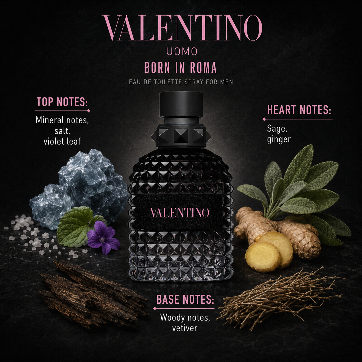 Valentino Uomo Born in Roma Eau de Toilette for Men 1.70 Ounce