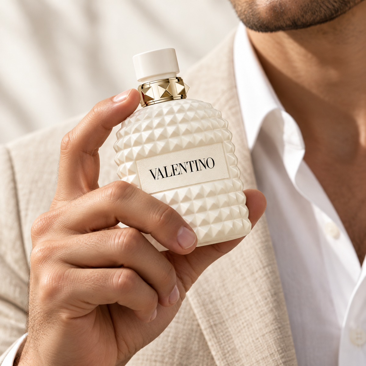 Valentino Uomo Born in Roma Ivory Eau de Toilette for Men 3.4 Ounce