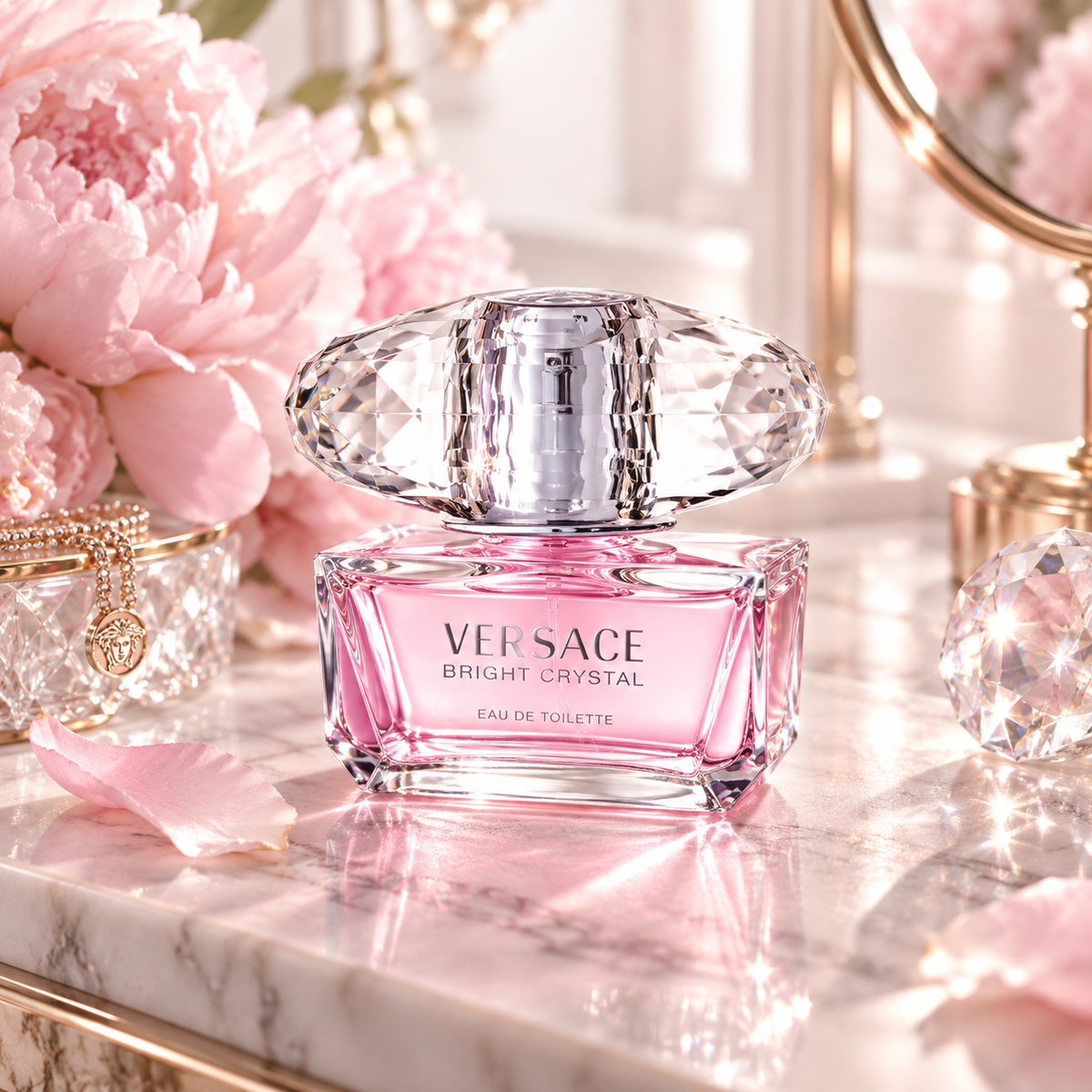 Versace Bright Crystal Eau de Toilette for Women, 1.7 Ounce