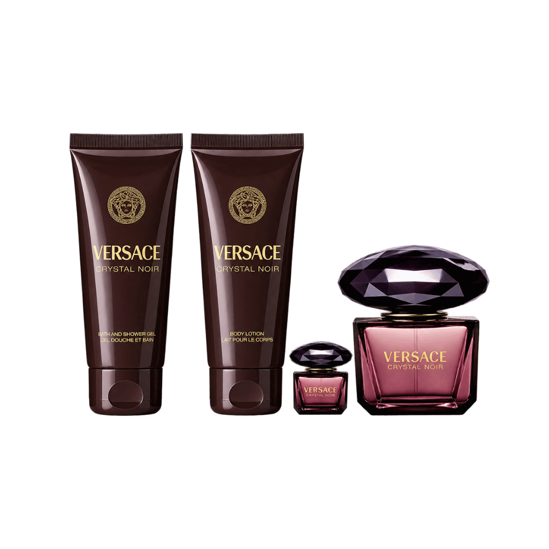 Versace Crystal Noir 4-Piece Gift Set for Women (with Travel Mini)
