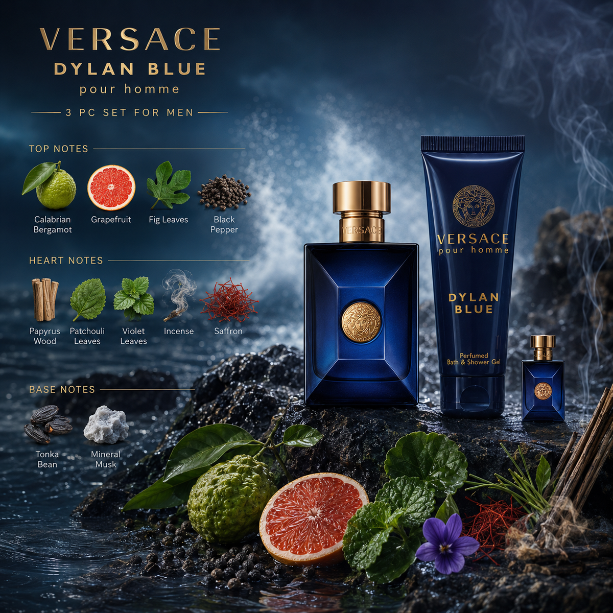 Versace Dylan Blue 3-Piece Gift Set for Men