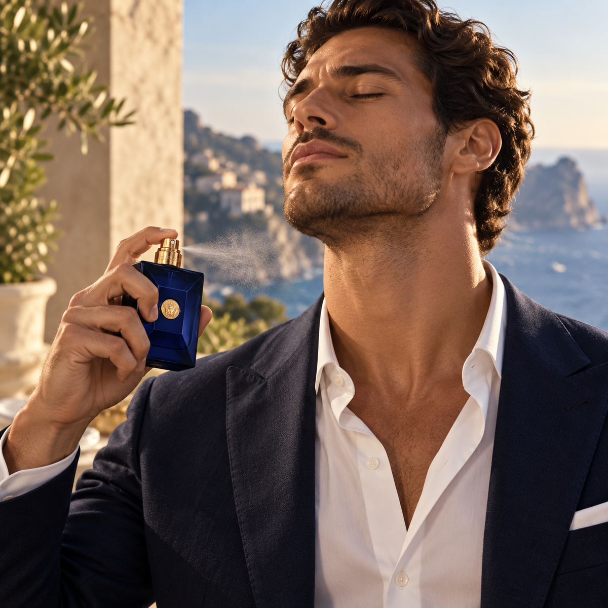 Versace Dylan Blue Eau de Toilette for Men, 3.4 Ounce