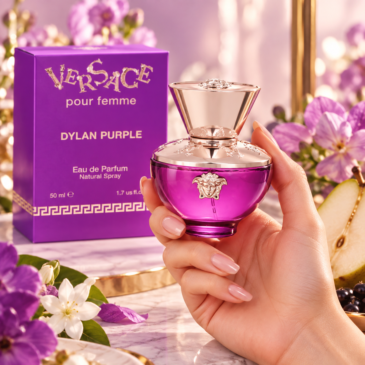 Versace Dylan Purple Eau de Parfum for Women, 1.7 Ounce