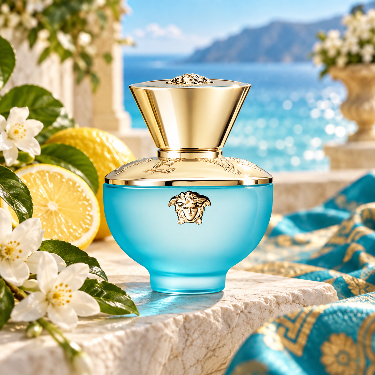 Versace Dylan Turquoise Pour Femme Eau de Toilette for Women, 1.7 Ounce